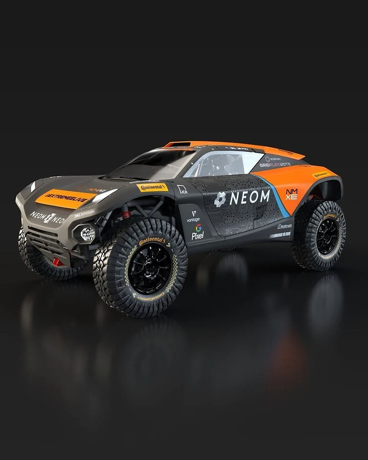 Bonecos 3d style manga anime car race dakar rally extreme E style caricato 3D Print Model .c4d .max .obj .3ds .fbx .stl .blend