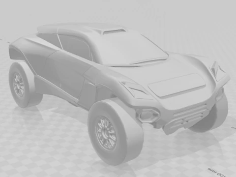 Bonecos 3d style manga anime car race dakar rally extreme E style caricato 3D Print Model