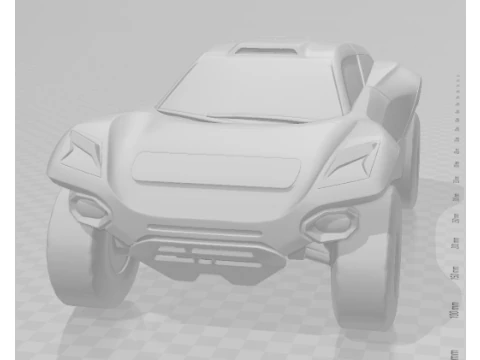 Bonecos 3d style manga anime car race dakar rally extreme E style caricato 3D Print Model