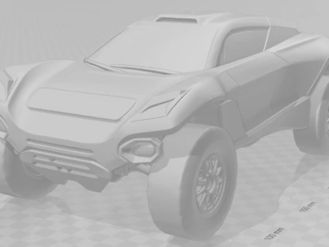 Bonecos 3d style manga anime car race dakar rally extreme E style caricato 3D Print Model