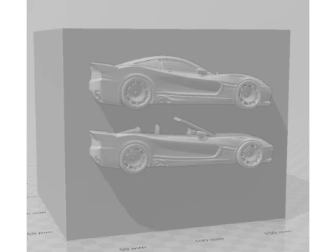 Bonecos 3d style manga anime car race work holder style caricato 3D Print Model