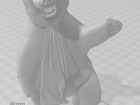 Bonecos 3d style manga anime polar bear coca urso style caricato 3D Print Model
