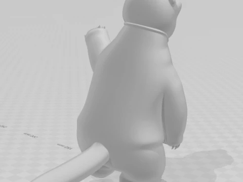 Bonecos 3d style manga anime polar bear coca urso style caricato 3D Print Model