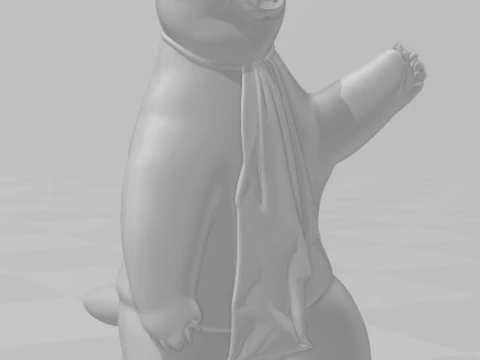 Bonecos 3d style manga anime polar bear coca urso style caricato 3D Print Model