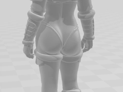 Bonecos 3d style manga anime women lolli warrior style caricato 3D Print Model