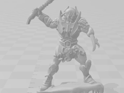 Bonecos 3D styl manga anime ork wojownik styl caricato Model do druku 3D