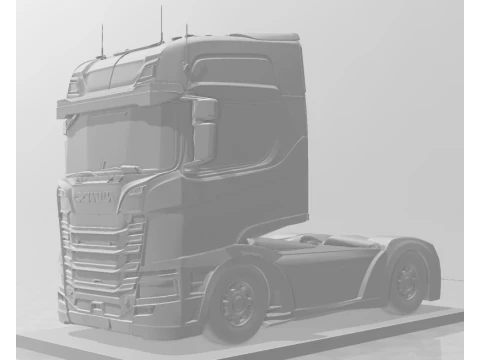 Bonecos 3d style manga anime car race truck scania style caricato 3D Print Model