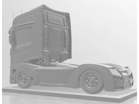 Bonecos 3d style manga anime car race truck scania style caricato 3D Print Model