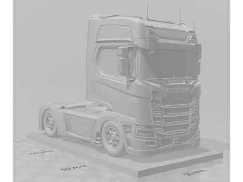 Bonecos 3d style manga anime car race truck scania style caricato 3D Print Model