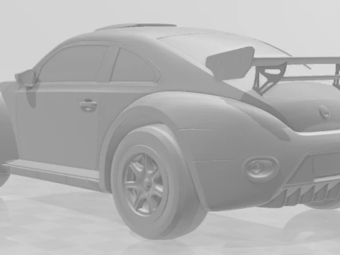 Bonecos 3d style manga anime car race bug jeep style caricato 3D Print Model