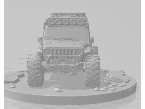 Bonecos 3d style manga anime car race bug jeep style caricato 3D Print Model