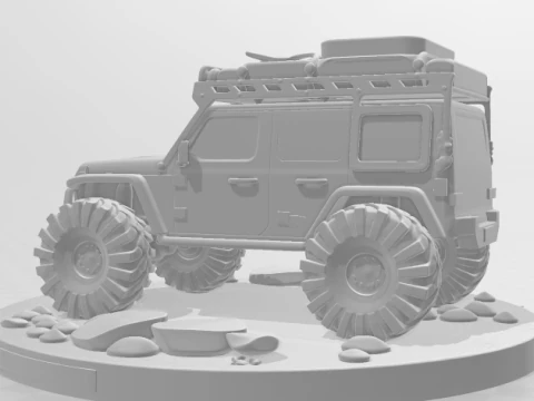 Bonecos 3d style manga anime car race bug jeep style caricato 3D Print Model