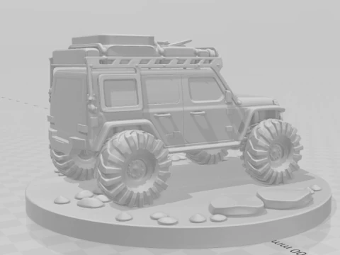 Bonecos 3d style manga anime car race bug jeep style caricato 3D Print Model