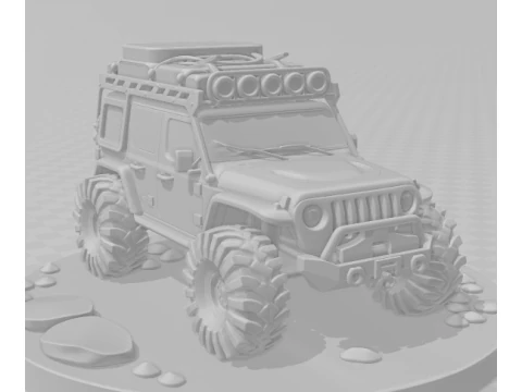 Bonecos 3d style manga anime car race bug jeep style caricato 3D Print Model