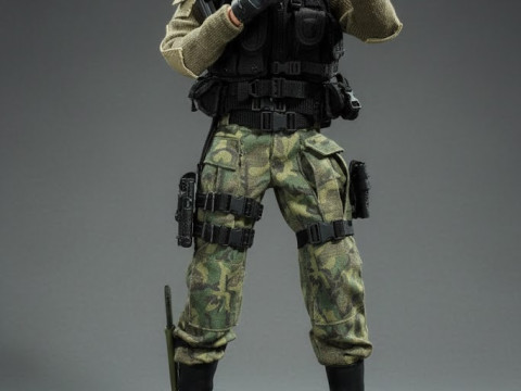 Bonecos 3d style manga anime warrior gi joe style caricato 3D Print Model