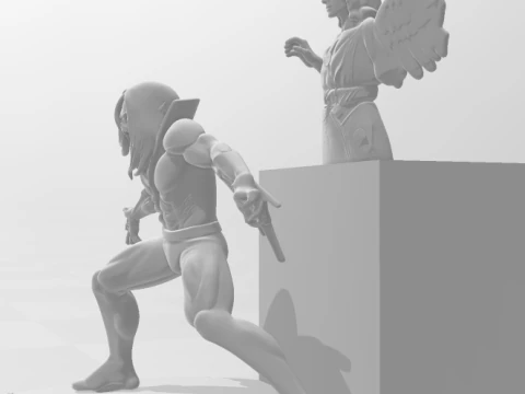 Bonecos 3d style manga anime morbius style caricato 3D Print Model