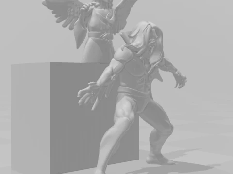 Bonecos 3d style manga anime morbius style caricato 3D Print Model