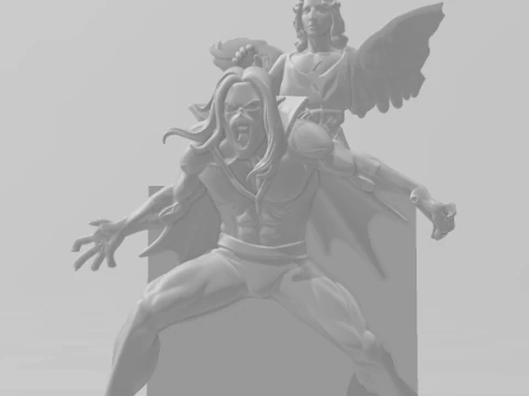 Bonecos 3d style manga anime morbius style caricato 3D Print Model