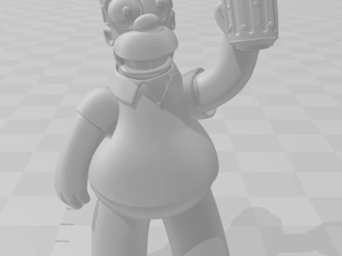 Bonecos 3d style manga anime hommer simpsons style caricato 3D Print Model