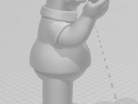 Bonecos 3d style manga anime hommer simpsons style caricato 3D Print Model