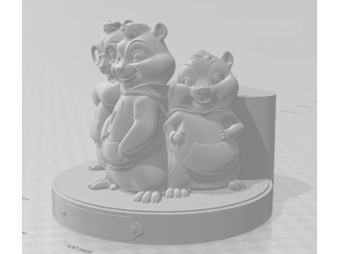 Bonecos 3d style manga anime alvin chipmunks e os esquilos style caricato 3D Print Model