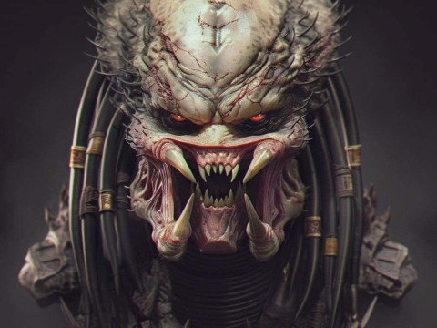Bonecos 3d style manga anime predator style caricato 3D Print Model