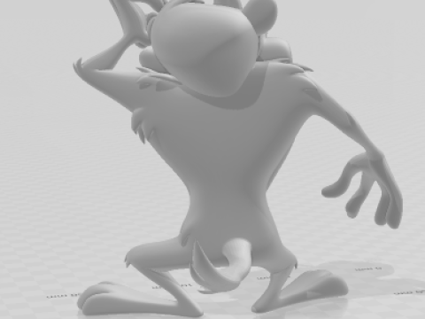 Bonecos 3d tarzı manga anime taz tarzı karikat&uuml;r 3D Baskı Modeli