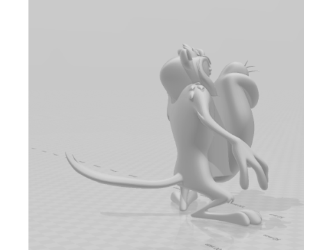 Bonecos 3d tarzı manga anime taz tarzı karikat&uuml;r 3D Baskı Modeli