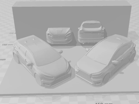 Bonecos 3d style manga anime set focus wrc style caricato 3D Print Model