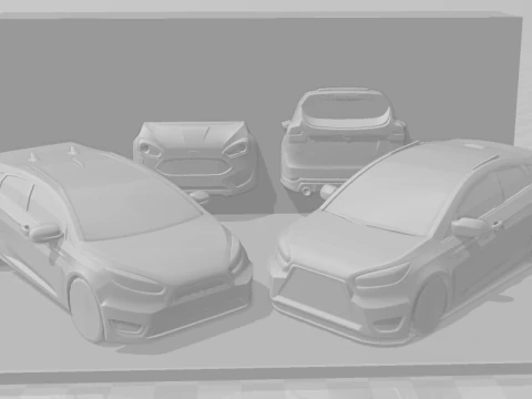 Bonecos 3d style manga anime set focus wrc style caricato 3D Print Model