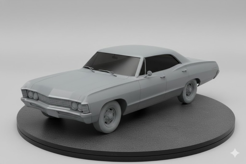 Bonecos 3d style manga anime car impala style caricato 3D Print Model .c4d .max .obj .3ds .fbx .stl .blend 