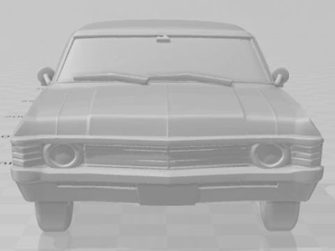 Bonecos 3d style manga anime car impala style caricato 3D Print Model