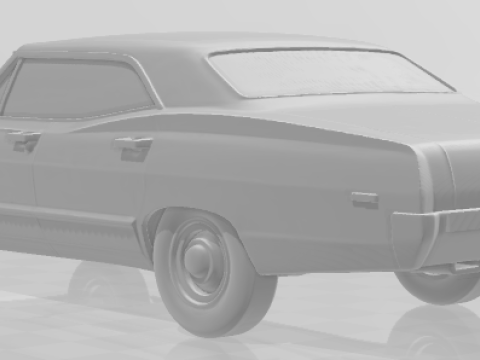 Bonecos 3d style manga anime car impala style caricato 3D Print Model