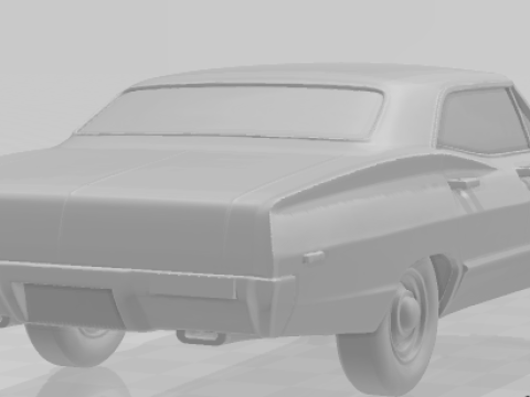 Bonecos 3d style manga anime car impala style caricato 3D Print Model