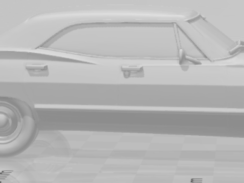 Bonecos 3d style manga anime car impala style caricato 3D Print Model