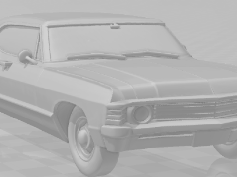 Bonecos 3d style manga anime car impala style caricato 3D Print Model