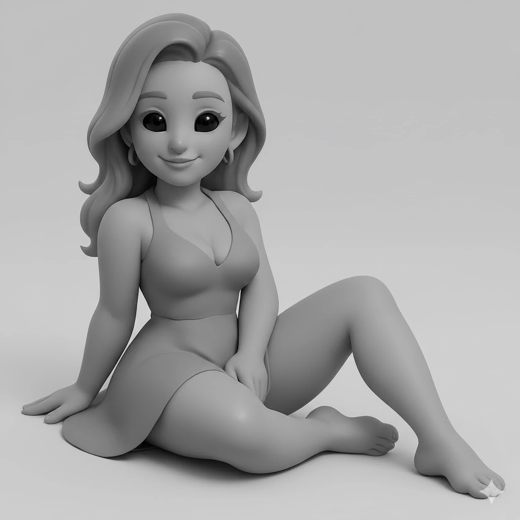 Bonecos 3d style manga anime women lolli style caricato 3D Print Model .c4d .max .obj .3ds .fbx .stl .blend