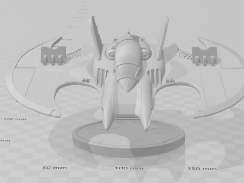 Bonecos 3d style manga anime batwings plane Movie style caricato 3D Print Model