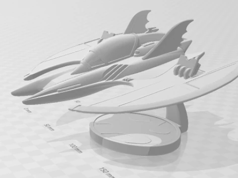 Bonecos 3d style manga anime batwings plane Movie style caricato 3D Print Model