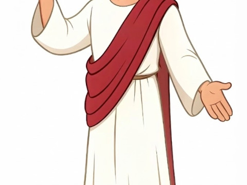 Bonecos 3d style manga anime jesus cristo god style caricato 3D Print Model