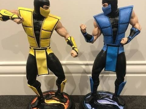 Bonecos estilo 3d mang&aacute; anime ninja mortal kombat estilo caricato Modelo de Impressão 3D