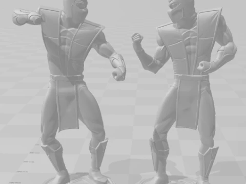Bonecos 3d style manga anime ninja mortal kombat style caricato 3D Print Model