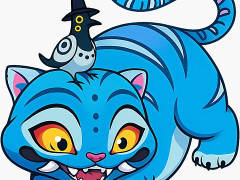 Bonecos estilo 3d mang&aacute; anime guerreiro kpop estilo gato caricato Modelo de Impressão 3D