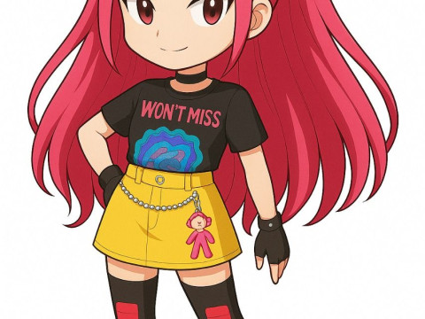 Bonecos estilo 3d mang&aacute; anime guerreiro kpop mira estilo caricato Modelo de Impressão 3D