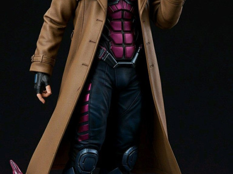 Bonecos 3d tarzı manga anime xmen gambit tarzı karikat&uuml;r 3D Baskı Modeli
