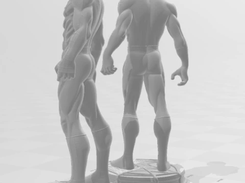 Bonecos 3d style manga anime marvel dc spiderman heroes style caricato 3D Print Model