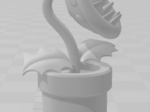 Bonecos 3d style manga anime mario world plant super mario style caricato 3D Print Model