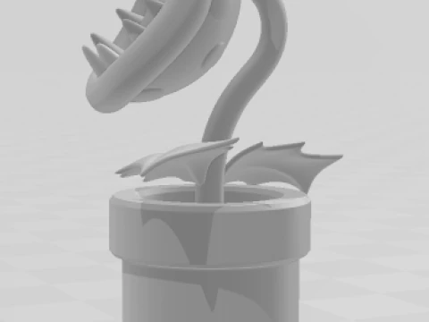 Bonecos 3d style manga anime mario world plant super mario style caricato 3D Print Model