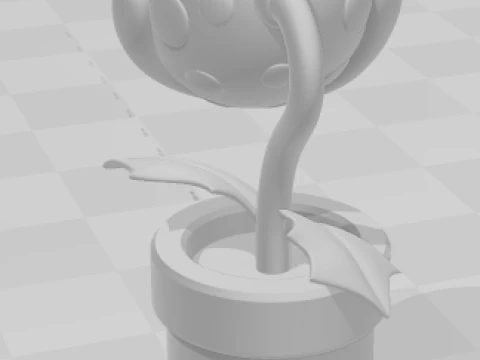 Bonecos 3d style manga anime mario world plant super mario style caricato 3D Print Model