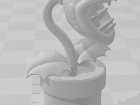 Bonecos 3d style manga anime mario world plant super mario style caricato 3D Print Model